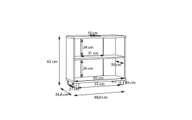 Waschbeckenunterschrank Veris, Artisan Eiche-Nachbildung/grau