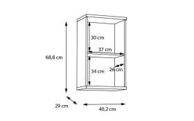 Hängeschrank Veris, Artisan Eiche-Nachbildung/grau