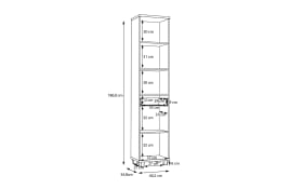 Hochschrank Veris, Artisan Eiche-Nachbildung/grau
