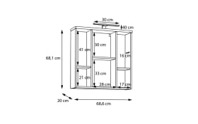 Spiegelschrank Veris, Artisan Eiche-Nachbildung/salbeifarbig