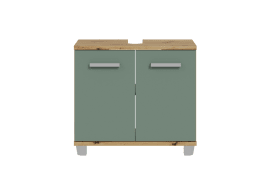 Waschbeckenunterschrank Veris, Artisan Eiche-Nachbildung/salbeifarbig
