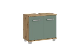 Waschbeckenunterschrank Veris, Artisan Eiche-Nachbildung/salbeifarbig
