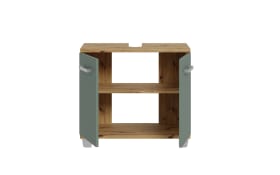 Waschbeckenunterschrank Veris, Artisan Eiche-Nachbildung/salbeifarbig