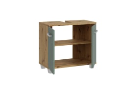 Waschbeckenunterschrank Veris, Artisan Eiche-Nachbildung/salbeifarbig