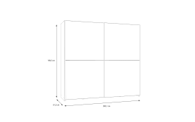 Kleiderschrank Schach&matt, Puccini Eiche-Nachbildung/weiß, 200,1 x 190,5 cm