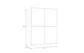 Kleiderschrank Schach&matt, Artisan Eiche-Nachbildung/weiß, 150,1 x 190,5 cm