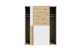 Kleiderschrank Schach&matt, Artisan Eiche-Nachbildung/weiß, 150,1 x 190,5 cm