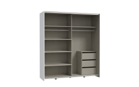 Kleiderschrank Schach&matt, weiß, 170,3 x 190,5 cm