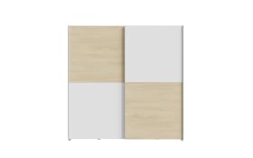 Kleiderschrank Schach&matt, Puccini Eiche-Nachbildung/weiß, 190,1 x 190,5 cm