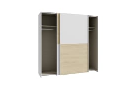 Kleiderschrank Schach&matt, Puccini Eiche-Nachbildung/weiß, 190,1 x 190,5 cm