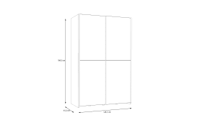 Kleiderschrank Schach&matt, Artisan Eiche-Nachbildung/weiß, 120,1 x 190,5 cm