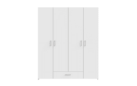 Kleiderschrank Econobox, weiß, 159,1 x 190,5 cm