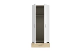 Kleiderschrank Econobox, Puccini Eiche-Nachbildung/weiß, 79,7 x 190,5 cm