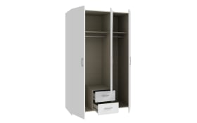 Kleiderschrank Econobox, weiß, 119,4 x 190,5 cm