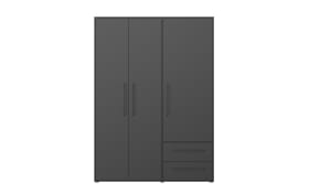 Kleiderschrank Mokkaris, schwarz, 144,4 x 200,1 cm