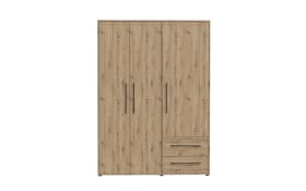Kleiderschrank Mokkaris, Artisan Eiche-Nachbildung, 144,4 x 200,1 cm