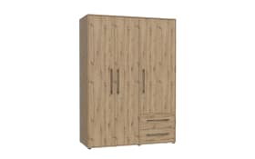 Kleiderschrank Mokkaris, Artisan Eiche-Nachbildung, 144,4 x 200,1 cm