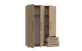 Kleiderschrank Mokkaris, Artisan Eiche-Nachbildung, 144,4 x 200,1 cm