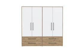 Kleiderschrank Mokkaris, Artisan Eiche-Nachbildung/Weiß, 205,9 x 200,1 cm