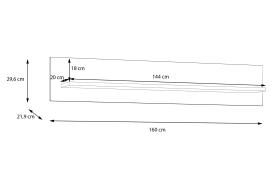 Wandregal JYTANA, Mauvelle Eiche Nachbildung/schwarz