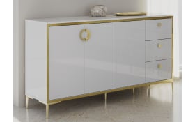 Kommode Golden 2, weiß/goldfarbig, 163,9 cm