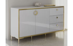 Kommode Golden 2, weiß/goldfarbig, 159,2 cm