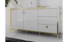 Kommode Golden 2, weiß/goldfarbig, 159,2 cm