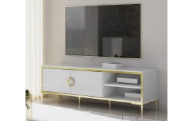 TV-Unterschrank Golden 2, weiß/goldfarbig