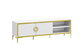 TV-Unterschrank Golden 2, weiß/goldfarbig