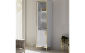 Glasvitrine Golden 2, weiß/goldfarbig, 49,8 cm