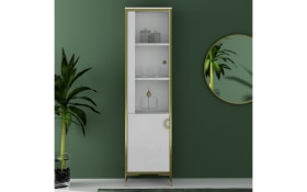 Glasvitrine Golden 2, weiß/goldfarbig, 49,8 cm