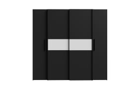 Kleiderschrank Kalixtus, schwarz/weiß, 200 x 190,5 cm