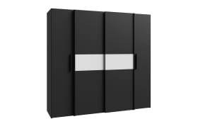 Kleiderschrank Kalixtus, schwarz/weiß, 200 x 190,5 cm