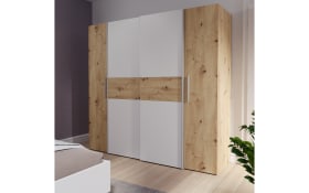 Kleiderschrank Kalixtus, Artisan Eiche-Nachbildung/weiß, 200 x 190,5 cm