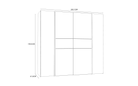 Kleiderschrank Kalixtus, Artisan Eiche-Nachbildung/weiß, 200 x 190,5 cm