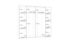 Kleiderschrank Kalixtus, Artisan Eiche-Nachbildung/weiß, 200 x 190,5 cm