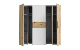 Kleiderschrank Kalixtus, Artisan Eiche-Nachbildung/weiß, 200 x 190,5 cm