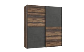 Kleiderschrank Dederik, Old Wood-Nachbildung/grau