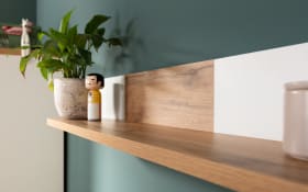 Wandboard Matera, weiß/Altholz-Nachbildung