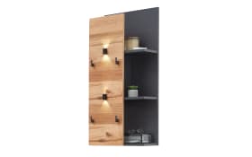Garderobenkombination Lazise, schwarz/Eiche rustico