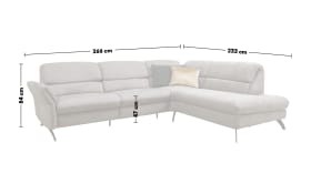 Wohnlandschaft TS 239, grün, inkl. Rückenverstellung