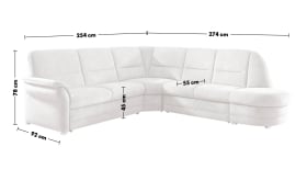 Wohnlandschaft PP-QL11014 Q+, alu, 