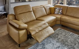 Leder Wohnlandschaft HU-RL16013, gelb, inkl. Funktionen