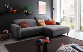 Wohnlandschaft Empire, dunkelgrau, inkl. Kopfteilverstellungen