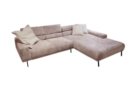 Wohnlandschaft Tossa, Cord/taupe, inkl. Kopfteilverstellung