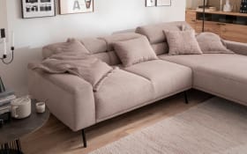 Wohnlandschaft Tossa, Cord/taupe, inkl. Kopfteilverstellung