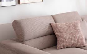 Wohnlandschaft Tossa, Cord/taupe, inkl. Kopfteilverstellung