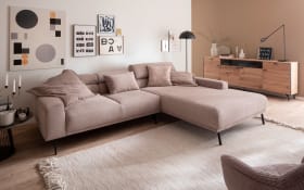 Wohnlandschaft Tossa, Cord/taupe, inkl. Kopfteilverstellung
