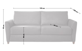 Schlafsofa Bergamo, anthrazit, 140 x 200 cm