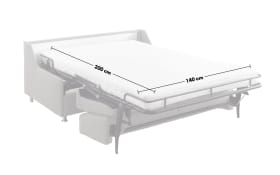 Schlafsofa Lina, mint, 140 x 200 cm, mit kappbaren Armlehnen